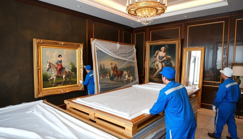 تغليف اللوحات الفنية والمرايا في جدة