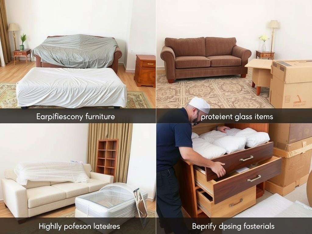 تغليف وحماية الأثاث أثناء نقل عفش خفيف وثقيل داخل جدة