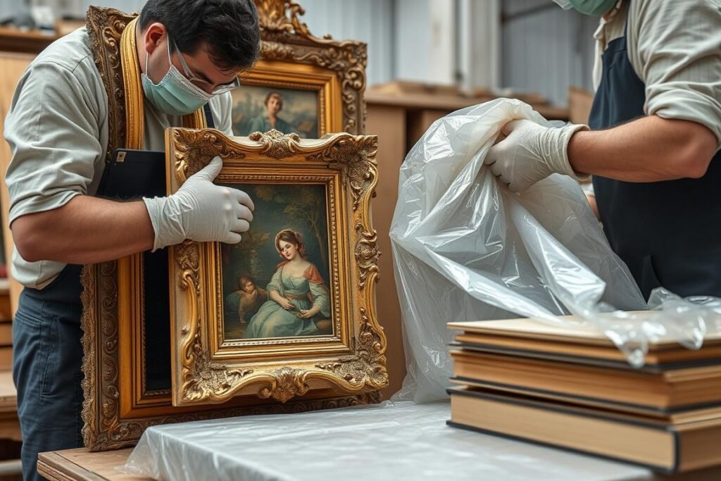 تغليف ونقل قطع فنية وتحف ثمينة من مكة إلى الطائف