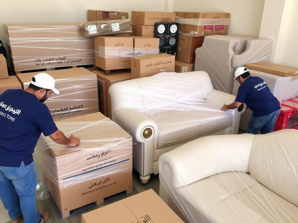 خدمات تغليف وتجهيز الأثاث لنقل عفش من مكة إلى حي الكندرة جدة