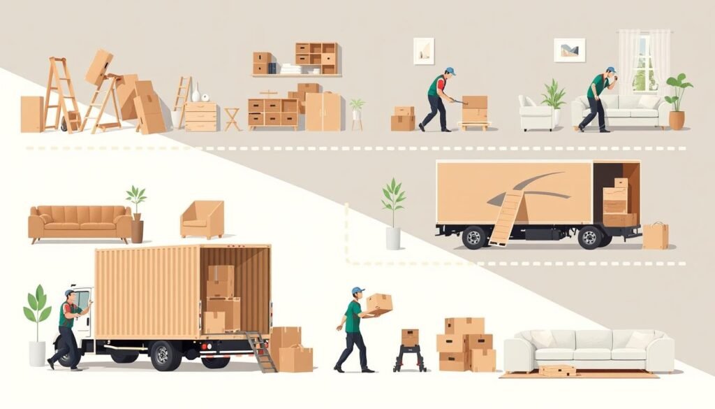 خدمات متكاملة لنقل العفش من الجبيل إلى أملج