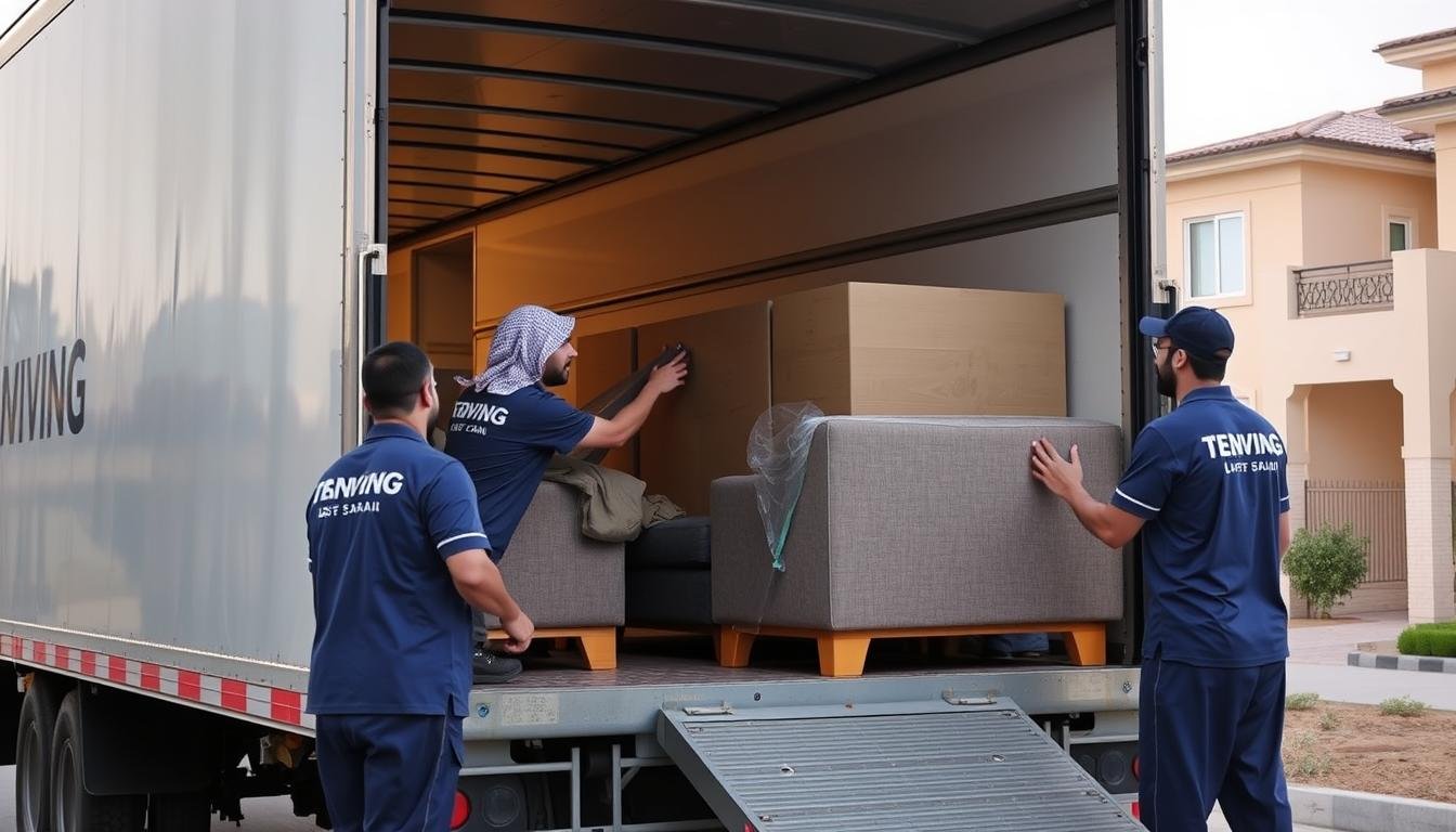 خدمة نقل عفش من الجبيل إلى أبو حصينا بواسطة فريق محترف