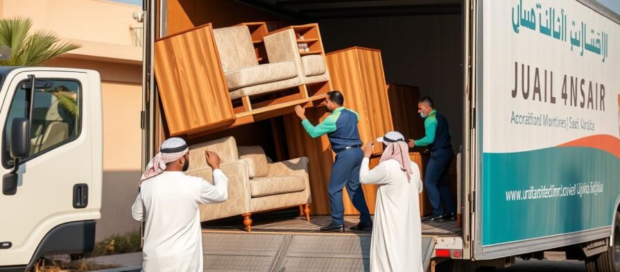 خدمة نقل عفش من الجبيل إلى الأمانة مع فريق محترف