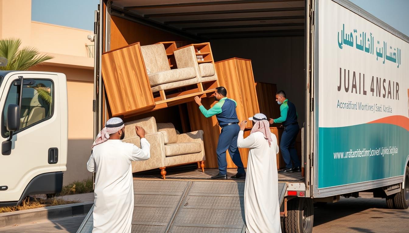 خدمة نقل عفش من الجبيل إلى الأمانة مع فريق محترف