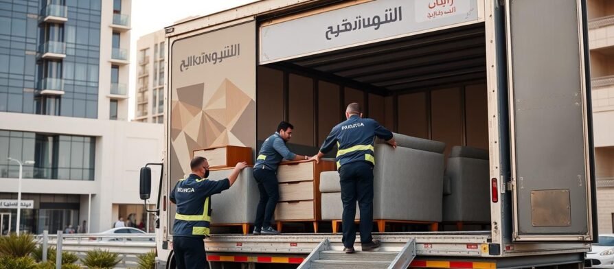 خدمة نقل عفش من الجبيل إلى الرياض مع فريق متخصص
