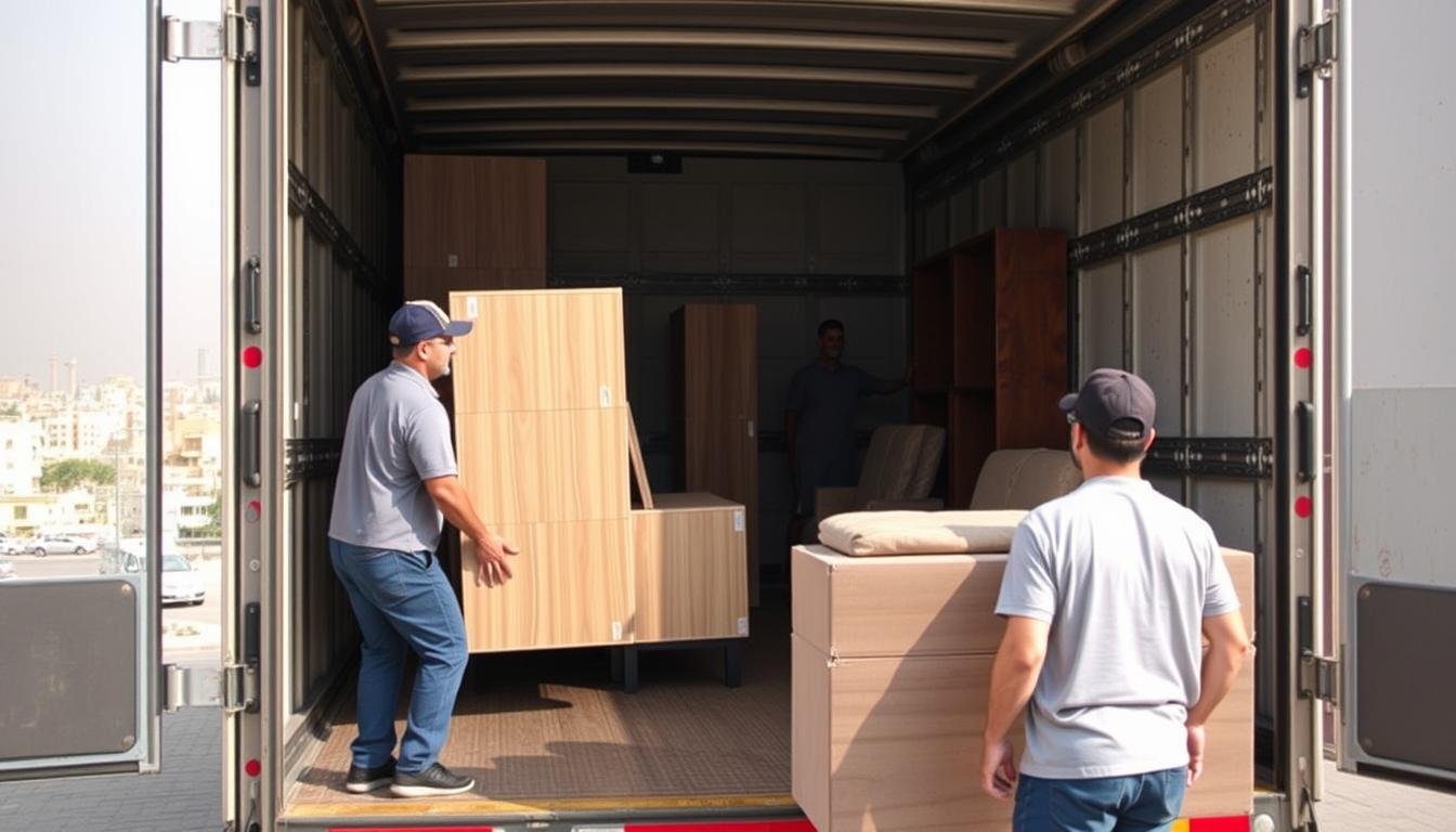 خدمة نقل عفش من الجبيل إلى الهفوف مع فريق محترف