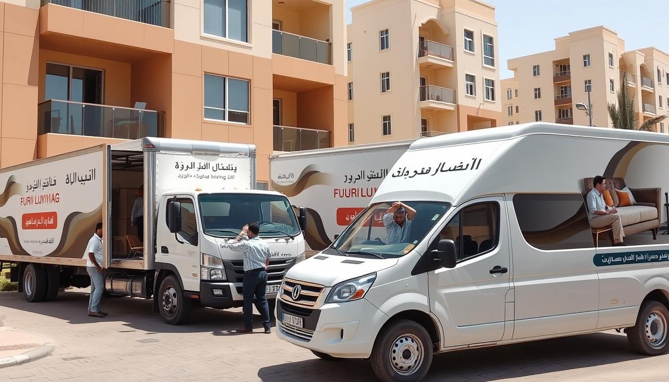 خدمة نقل عفش من الجبيل إلى حفر الباطن مع سيارات نقل مجهزة