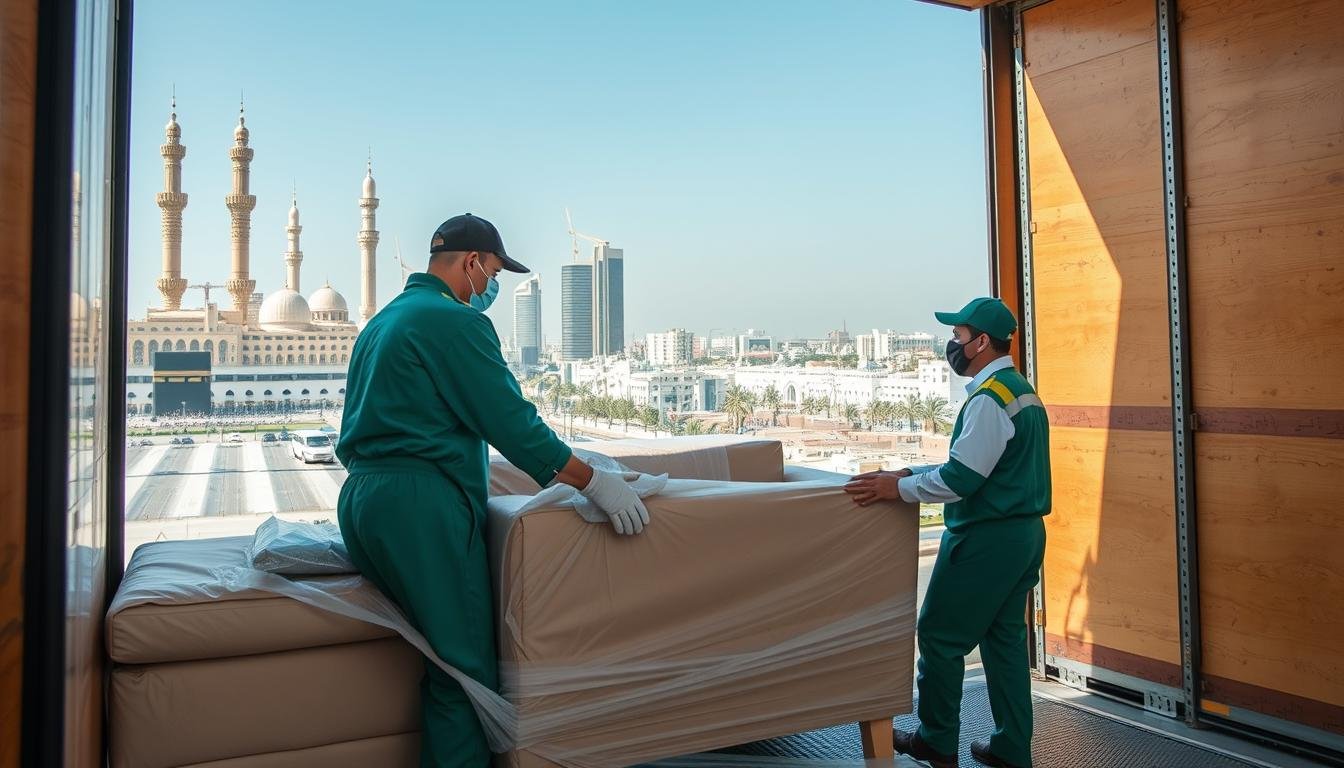 خدمة نقل عفش من مكة إلى حي المرجان جدة