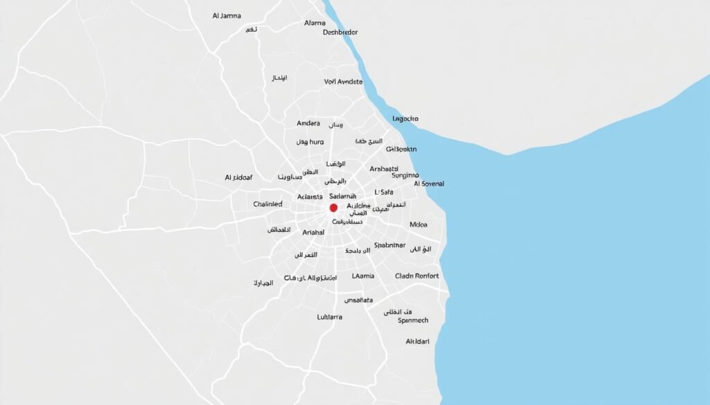 خريطة جدة توضح مناطق تغطية خدمة نقل العفش من الشركة العربية