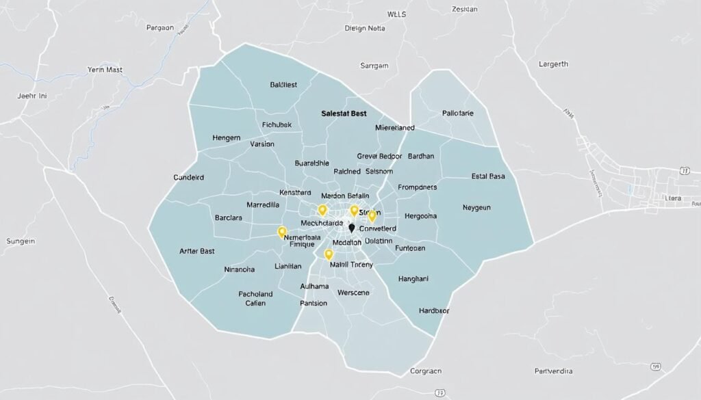 خريطة مناطق تغطية خدمات نقل العفش في جدة