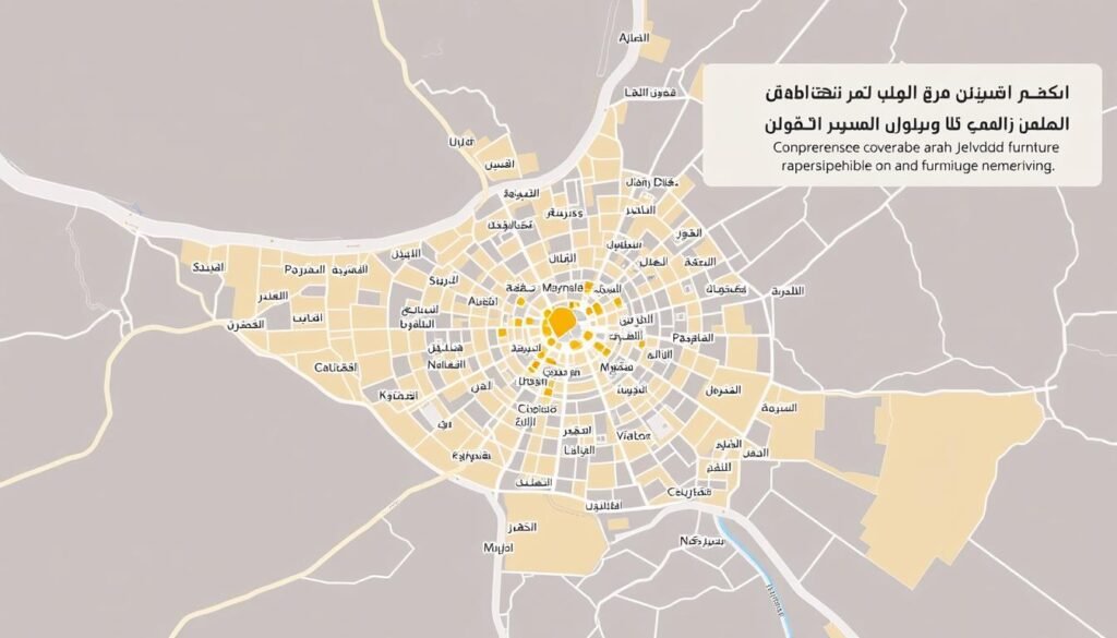 خريطة مناطق خدمة نقل العفش في جدة