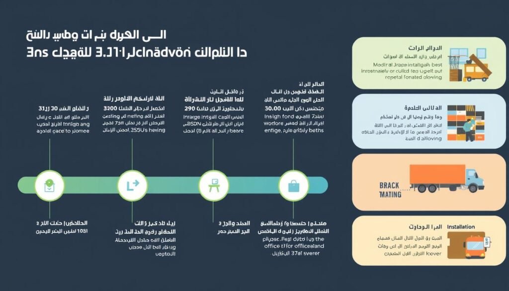 خطوات عملية نقل أثاث الشركات داخل جدة مع الشركة العربية