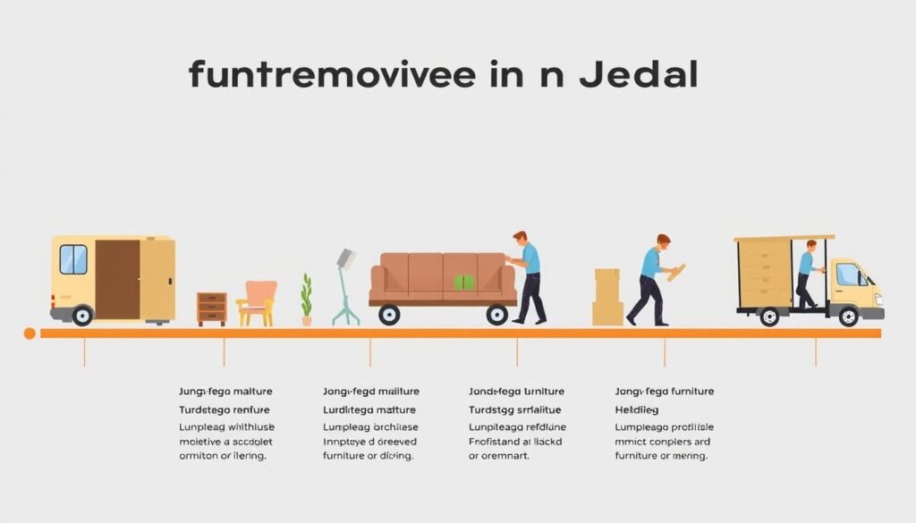 خطوات نقل الأثاث بسيارات مخصصة للعفش داخل جدة