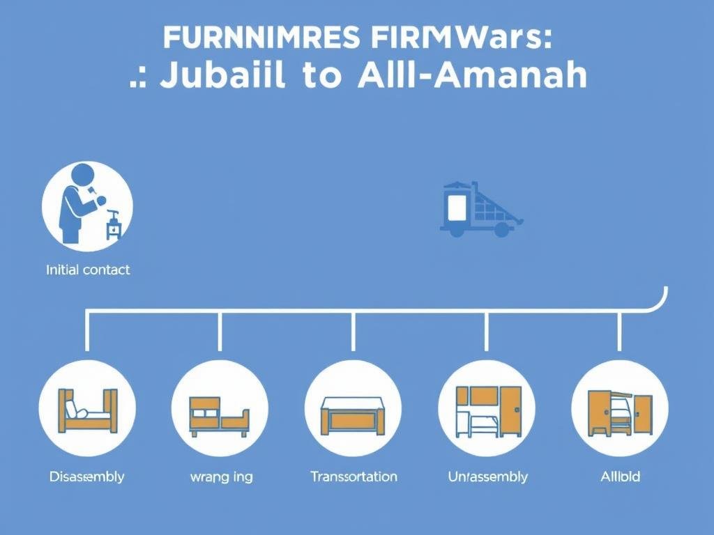 خطوات نقل العفش من الجبيل إلى الأمانة بشكل احترافي