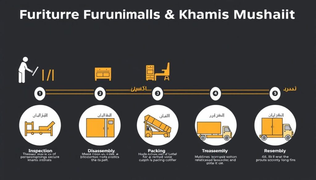 خطوات نقل العفش من الجبيل إلى خميس مشيط