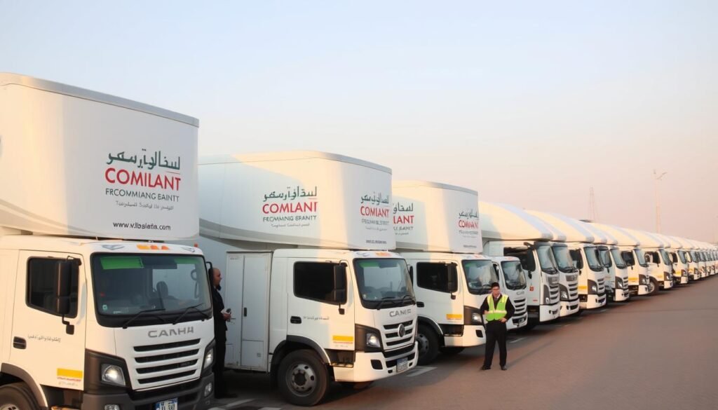 سيارات الشركة العربية لنقل أثاث إلكترونيات وأجهزة منزلية داخل جدة