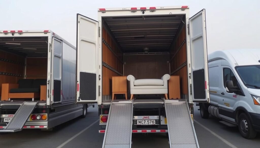 سيارات مجهزة لنقل العفش من الجبيل إلى رابغ