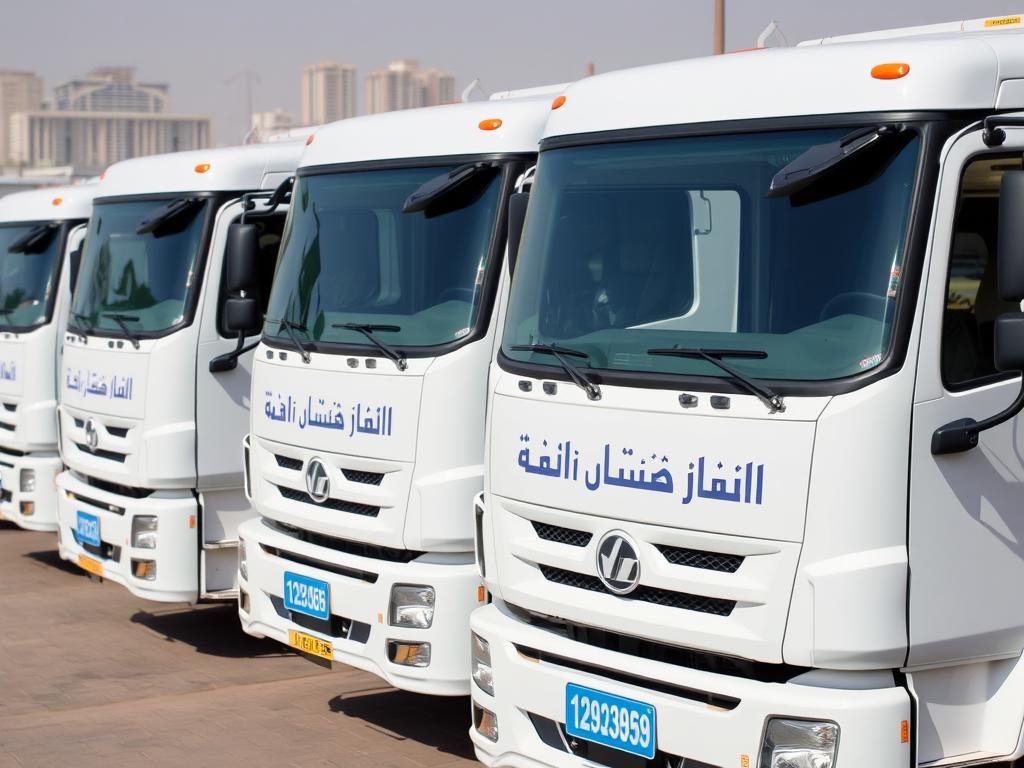 سيارات نقل عفش مجهزة تابعة للشركة العربية في جدة