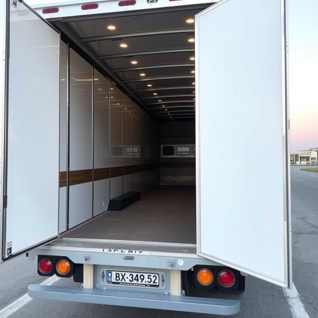 سيارة مغلقة مخصصة لنقل العفش من مكة إلى الليث