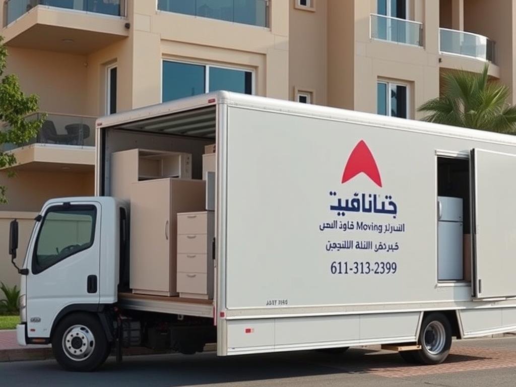 سيارة نقل أثاث مع فك وتركيب مطابخ داخل جدة تابعة للشركة العربية
