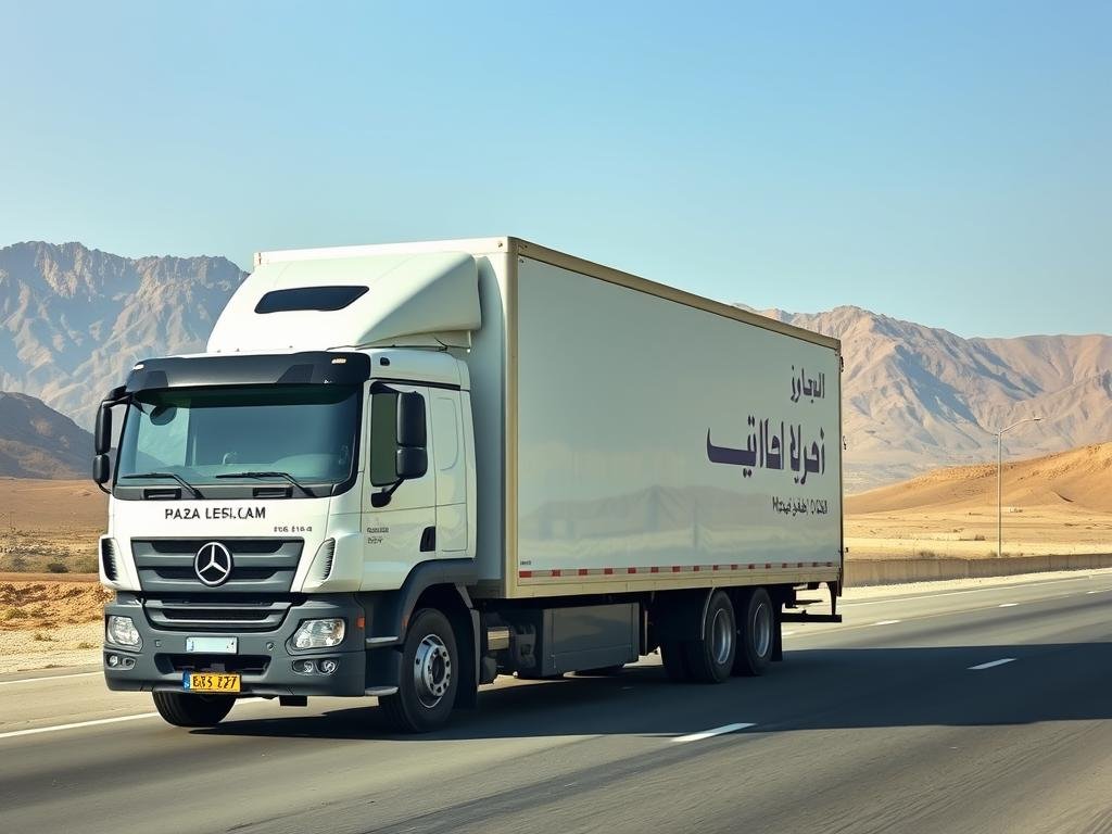 سيارة نقل عفش متخصصة في الطريق من مكة إلى حي الحمراء جدة
