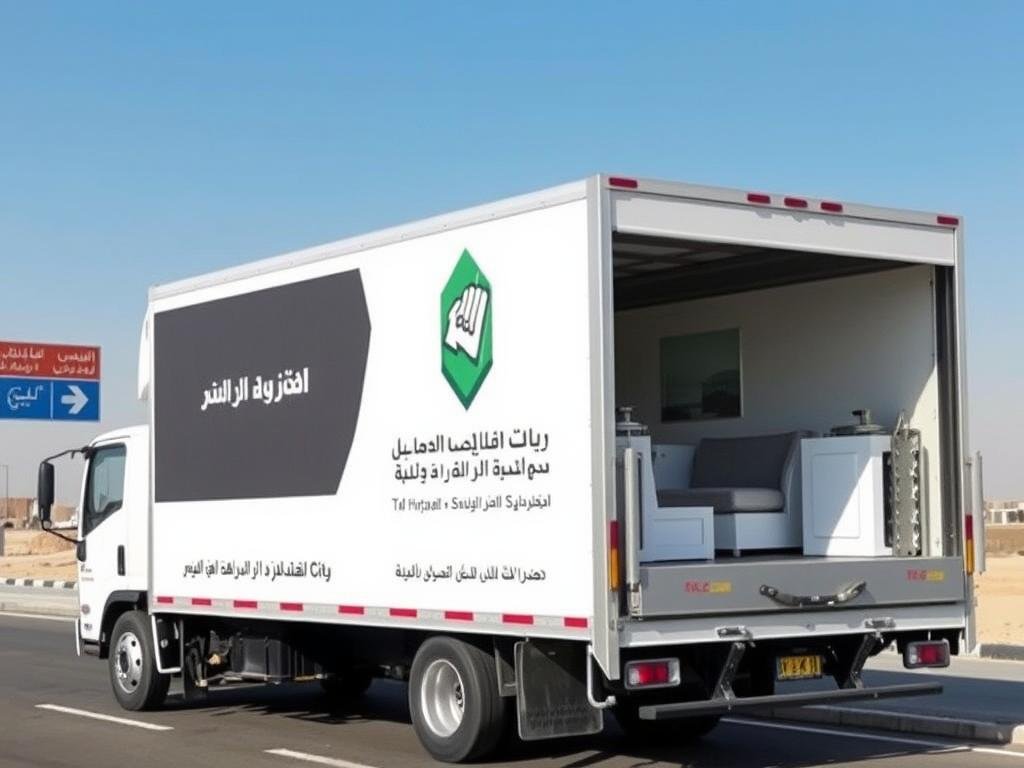 سيارة نقل عفش متخصصة للنقل من الجبيل إلى الجبيل الصناعية