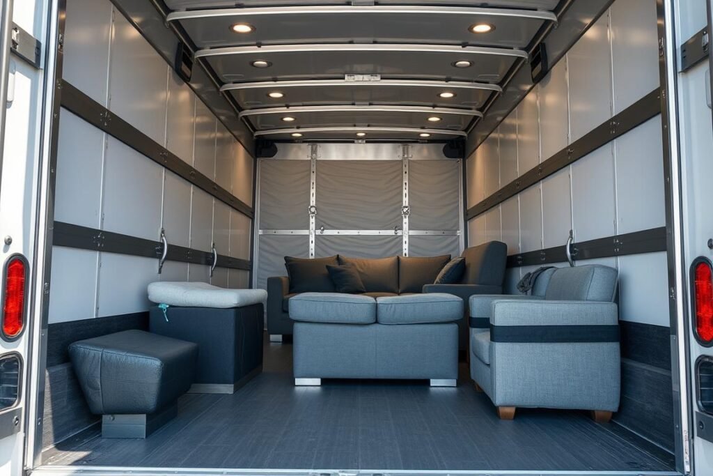 سيارة نقل عفش مجهزة من الداخل