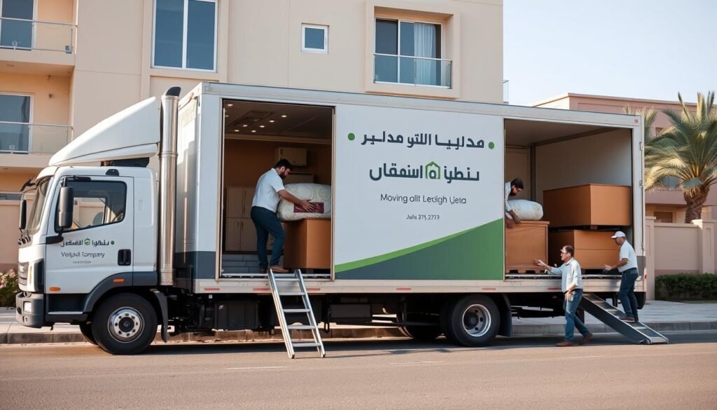 شاحنة نقل عفش تابعة للشركة العربية في جدة