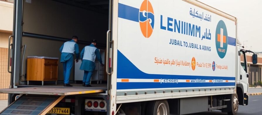 شاحنة نقل عفش من الجبيل إلى أبها مع فريق عمل محترف