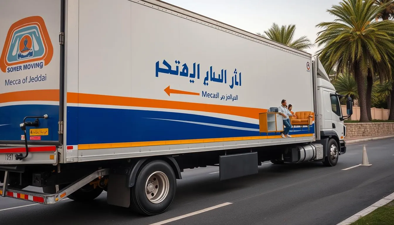 شاحنة نقل عفش من مكة إلى حي الورود جدة