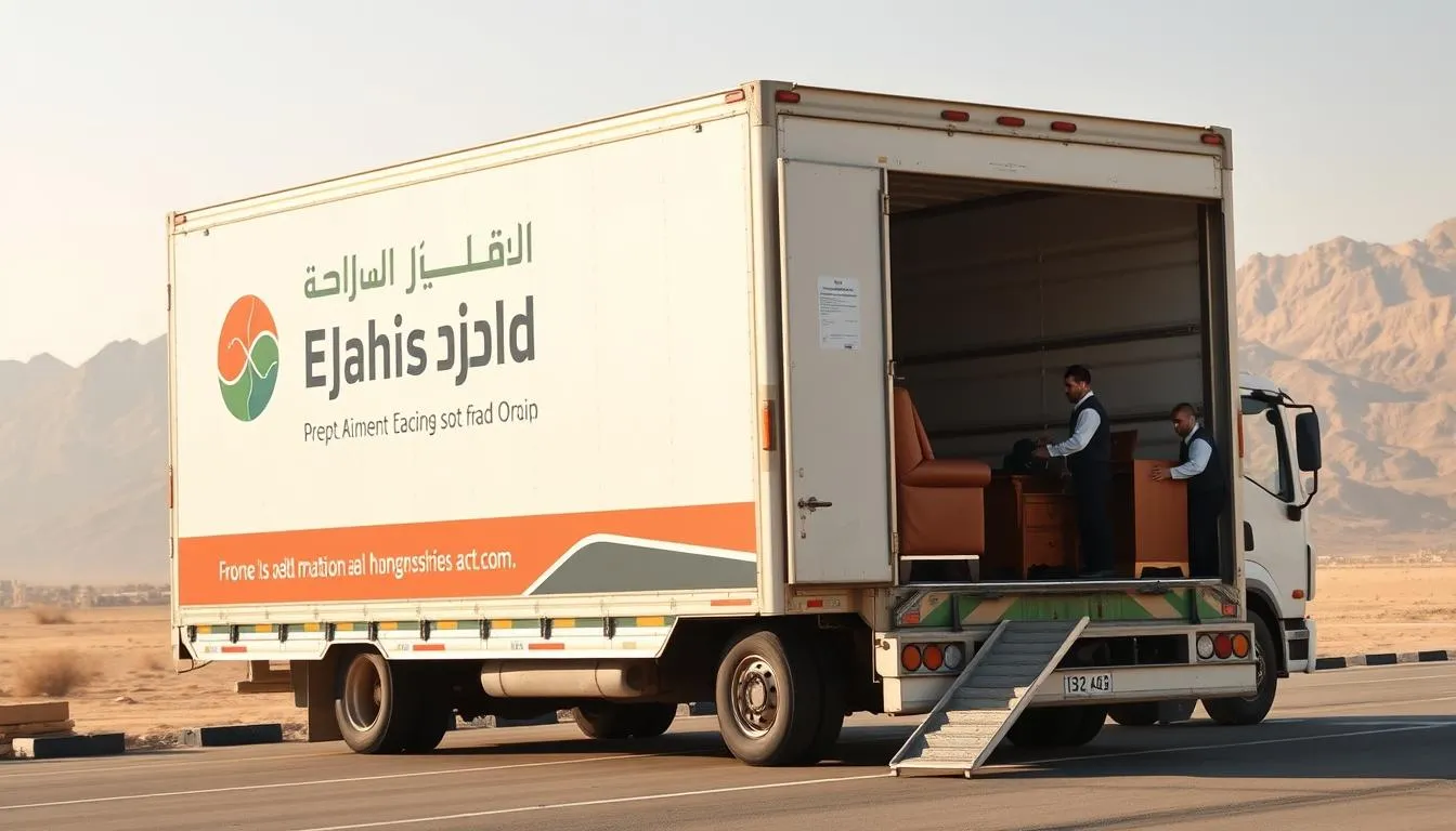 شاحنة نقل عفش من مكة إلى خميس مشيط مع فريق عمل محترف