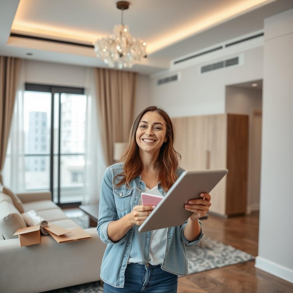 صورة لعميلة سعيدة بخدمات نقل عفش مع فك وتركيب بجدة