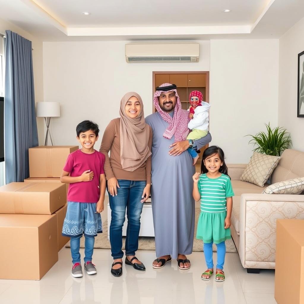 عائلة سعيدة بخدمات نقل العفش في جدة