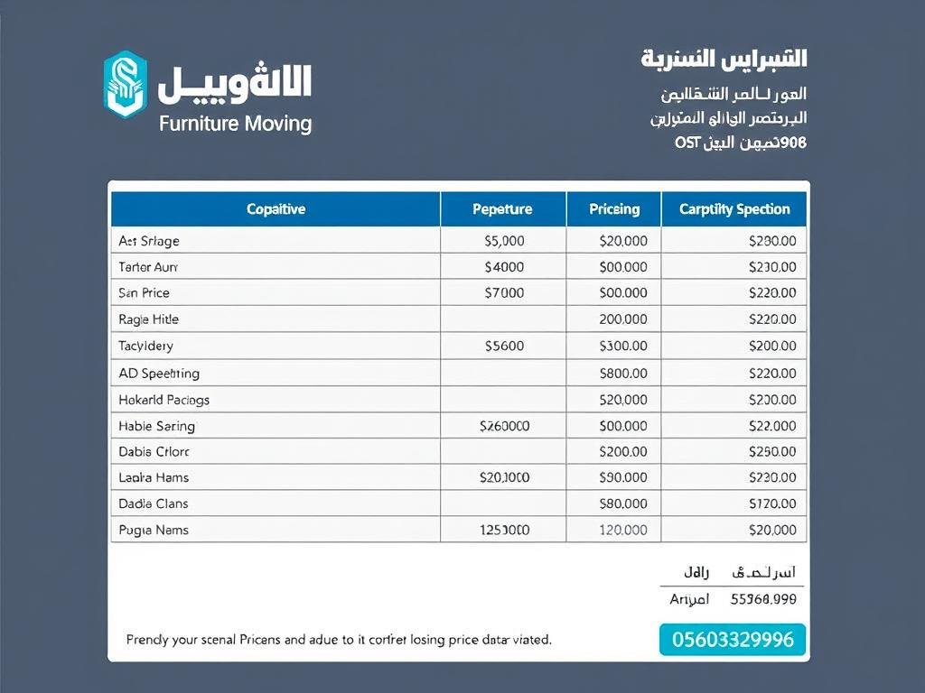 عرض أسعار تنافسية لخدمات نقل الأثاث من الشركة العربية في جدة