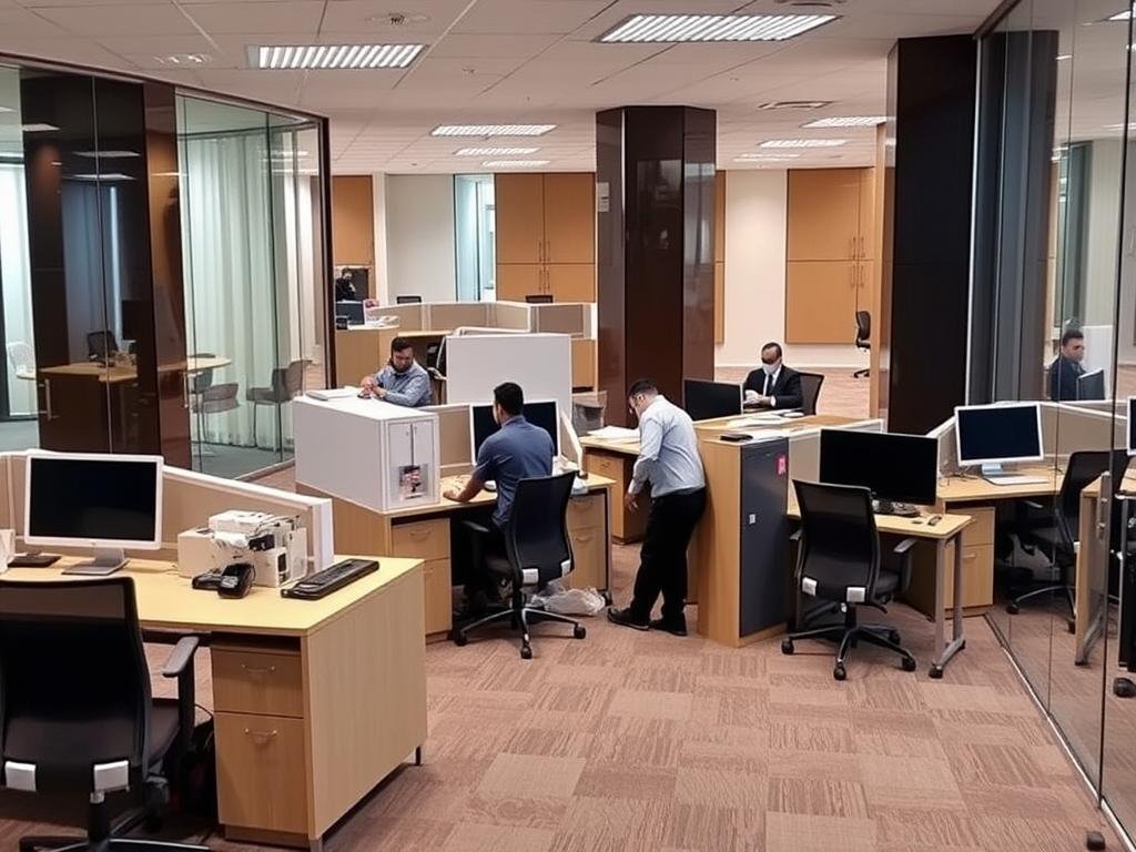 عملية نقل أثاث مكتبي احترافية تقوم بها الشركة العربية في جدة