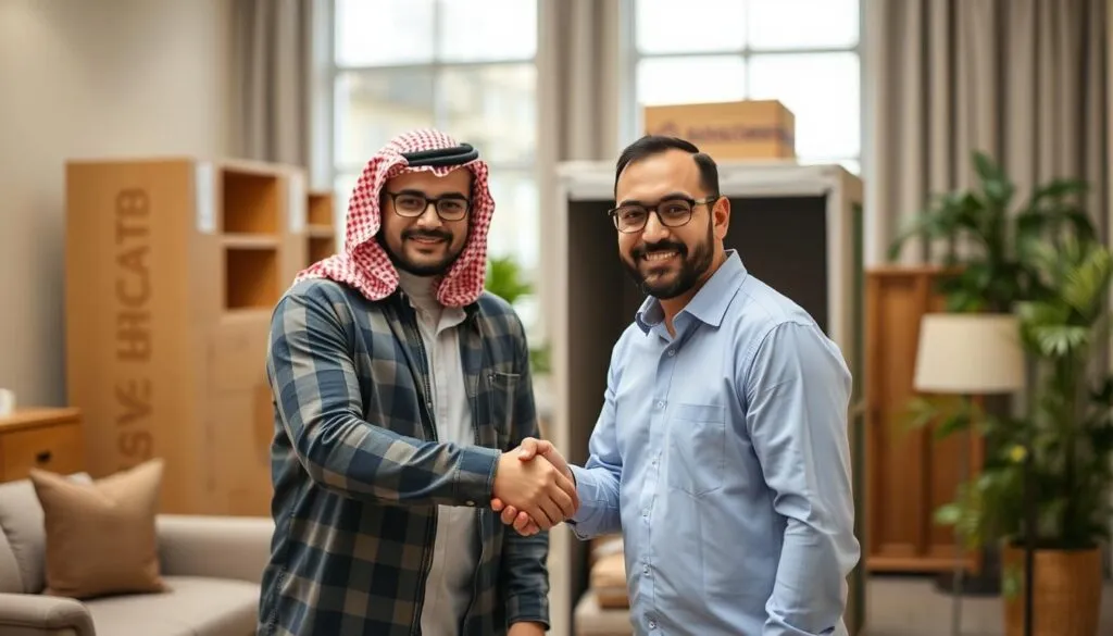 عميل سعيد بخدمة نقل العفش من الشركة العربية في جدة