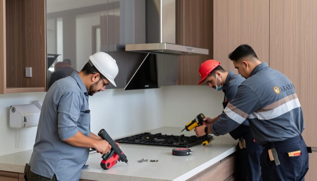 فريق الشركة العربية المتخصص في فك وتركيب المطابخ في جدة