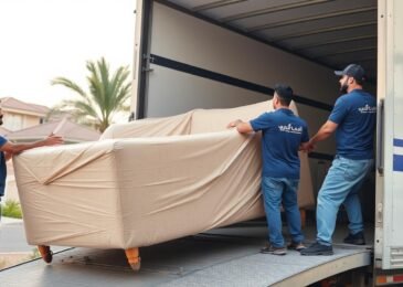 فريق الشركة العربية لنقل الأثاث من حي لحي داخل جدة
