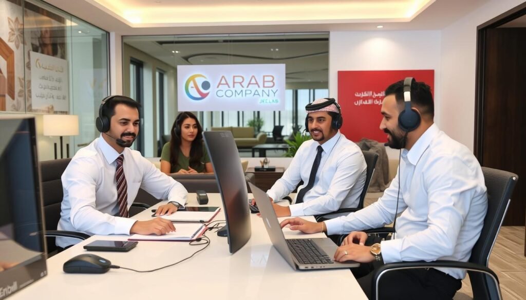 فريق خدمة العملاء في الشركة العربية لنقل أثاث الفلل والقصور