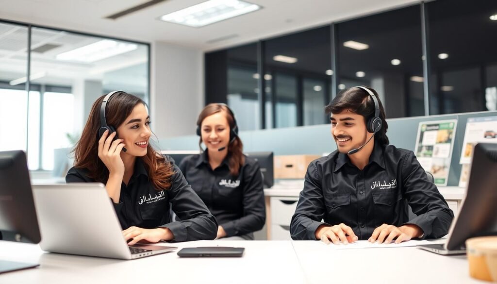 فريق خدمة العملاء في الشركة العربية لنقل العفش في جدة