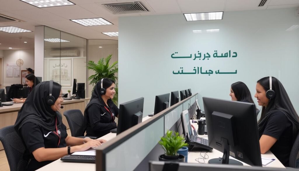 فريق خدمة العملاء من الشركة العربية يجيب على استفسارات العملاء حول نقل الأثاث في جدة