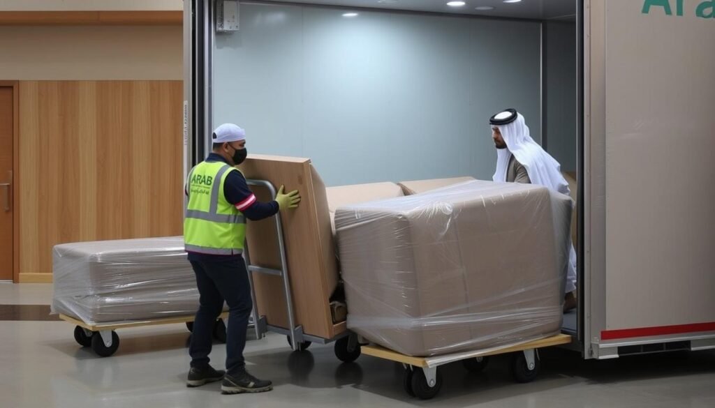 فريق عمل محترف يقوم بنقل أثاث مع فك وتركيب مطابخ داخل جدة