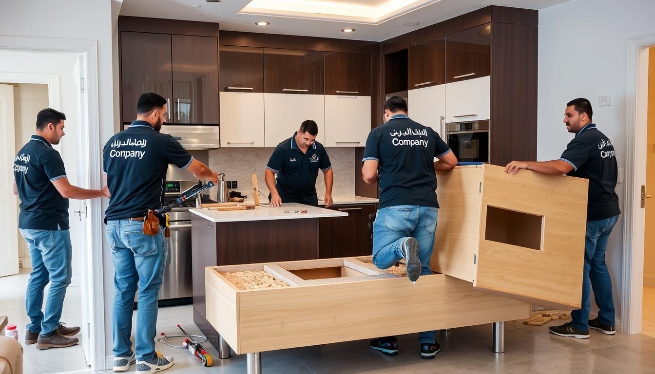 فريق متخصص في نقل أثاث مع فك وتركيب مطابخ داخل جدة