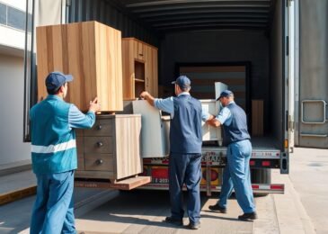 فريق متخصص في نقل عفش من الجبيل إلى السيهات يقوم بتحميل الأثاث بعناية