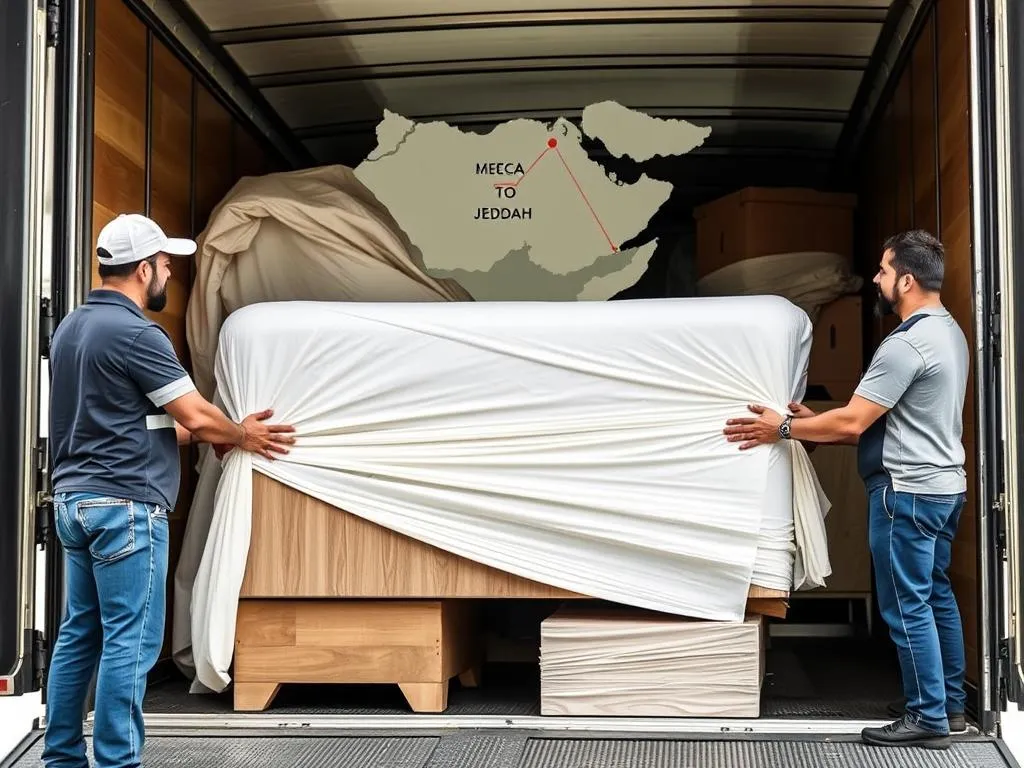 فريق متخصص في نقل عفش من مكة إلى حي الواحة جدة