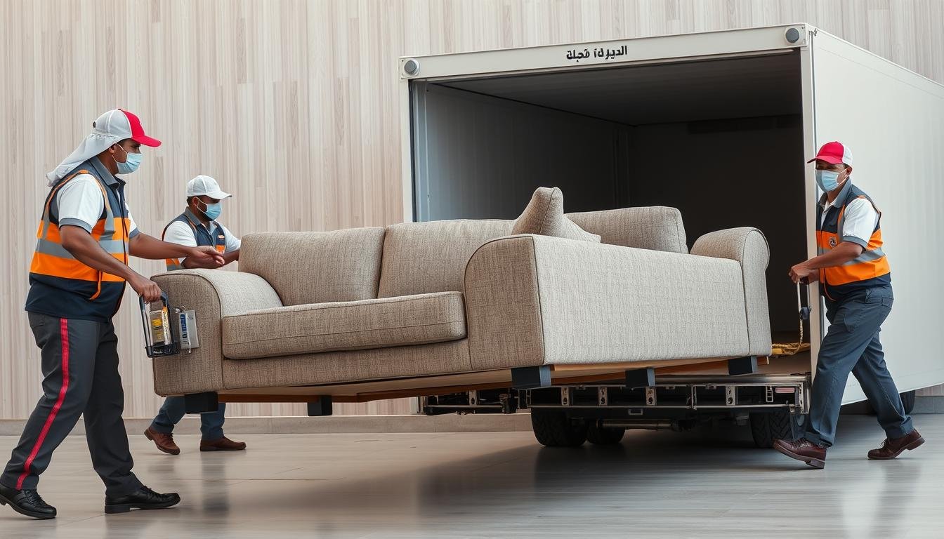 فريق متخصص من الشركة العربية ينقل أثاث ثقيل داخل جدة بدون خدوش