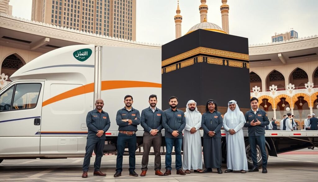 فريق متكامل لنقل العفش من الجبيل إلى مكة