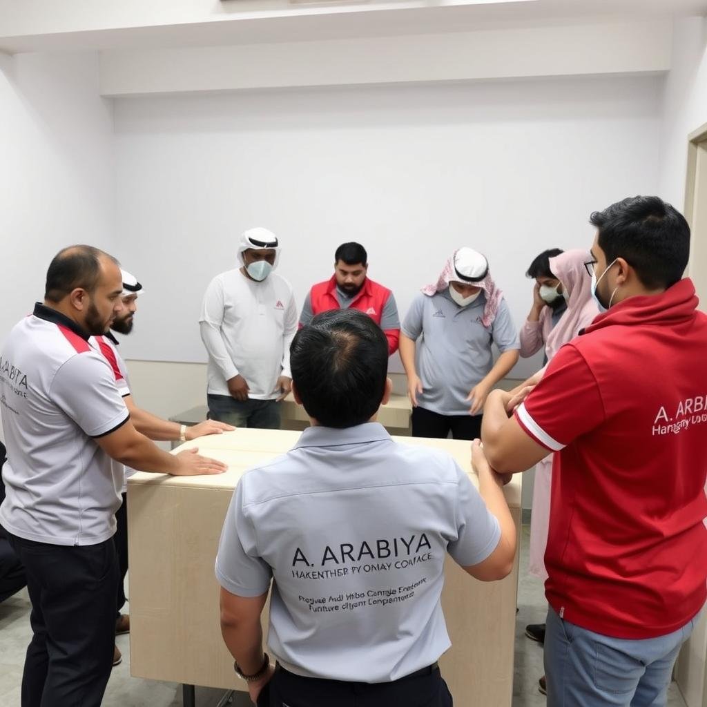 فريق محترف من الشركة العربية يتلقى تدريبات على تقنيات نقل العفش الآمنة في جدة