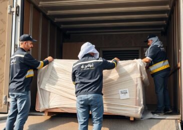 فريق محترف من الشركة العربية يقوم بنقل عفش وتغليف كامل داخل جدة