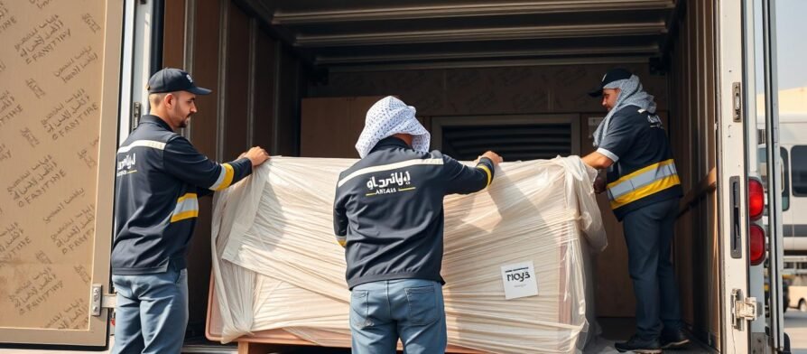 فريق محترف من الشركة العربية يقوم بنقل عفش وتغليف كامل داخل جدة